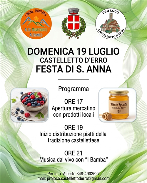 Festa di S. Anna 19 luglio 2026