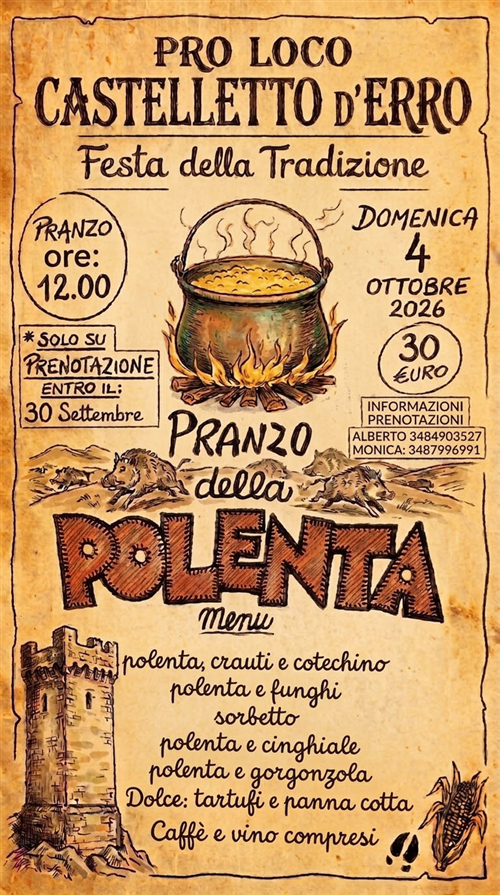 Pranzo della polenta - domenica 4 ottobre